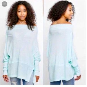 Free People Londontown Thermal Mint Top